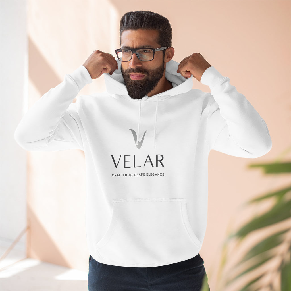 VELAR Three-Panel Fleece Hoodie | Elegant & Cozy Unisex Sweatshirt