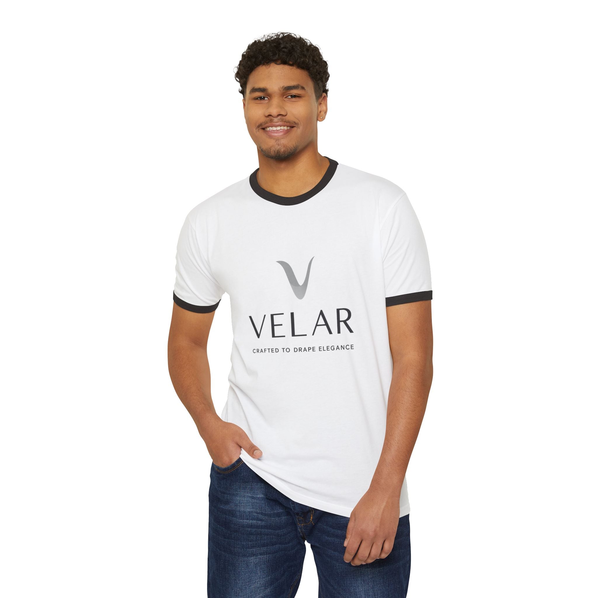 VELAR Vintage Unisex Cotton Ringer T-Shirt | Casual Streetwear Graphic Tee