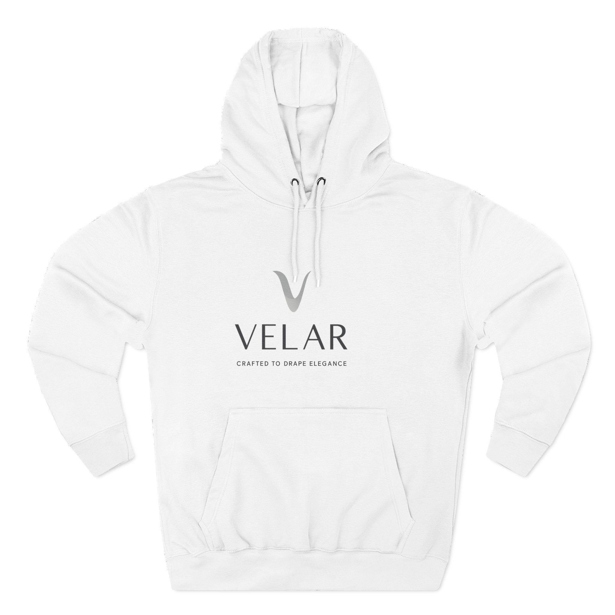 VELAR Three-Panel Fleece Hoodie | Elegant & Cozy Unisex Sweatshirt
