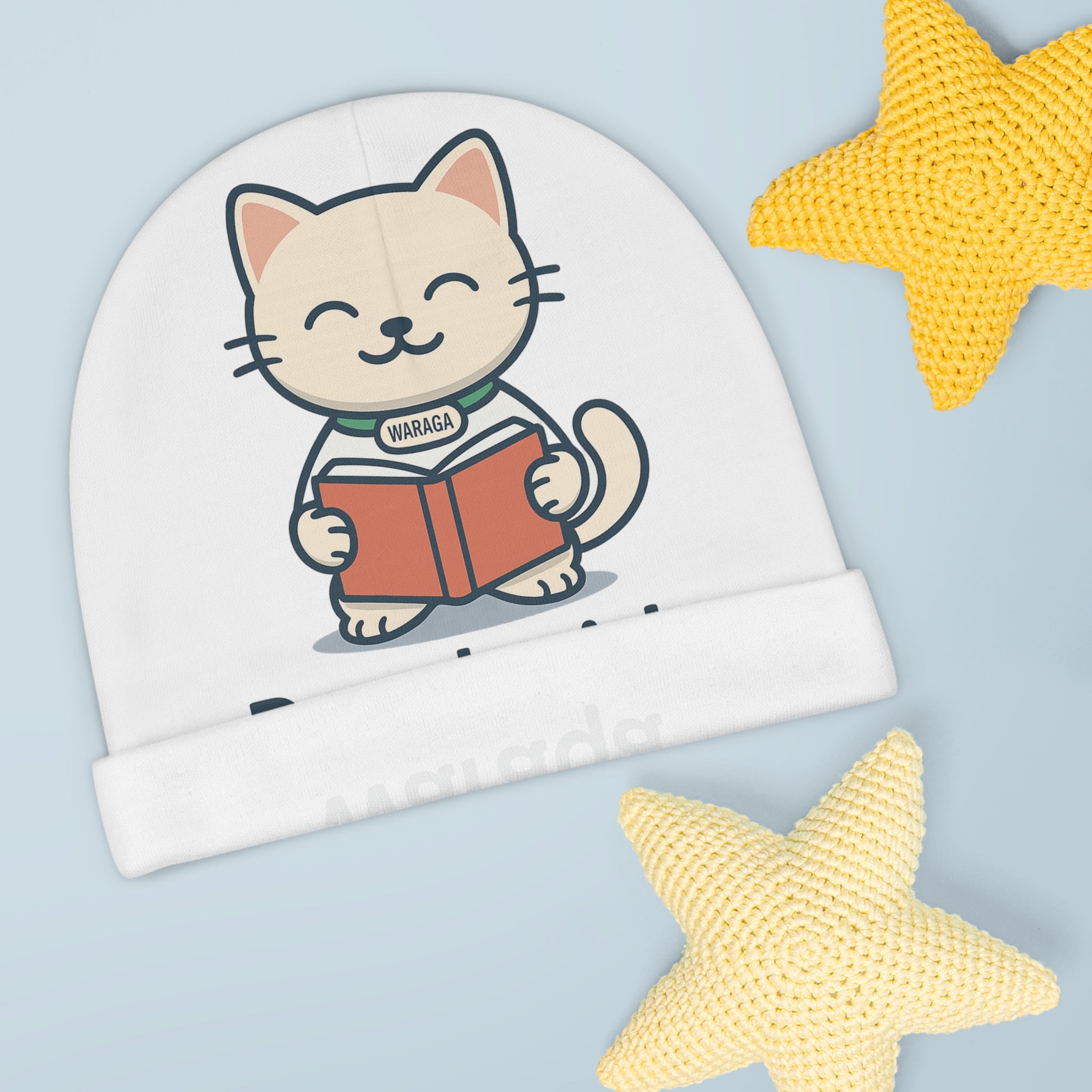 Cute Cat Baby Beanie – Cozy Infant Winter Hat & Baby Shower Gift | Read with Waraqa