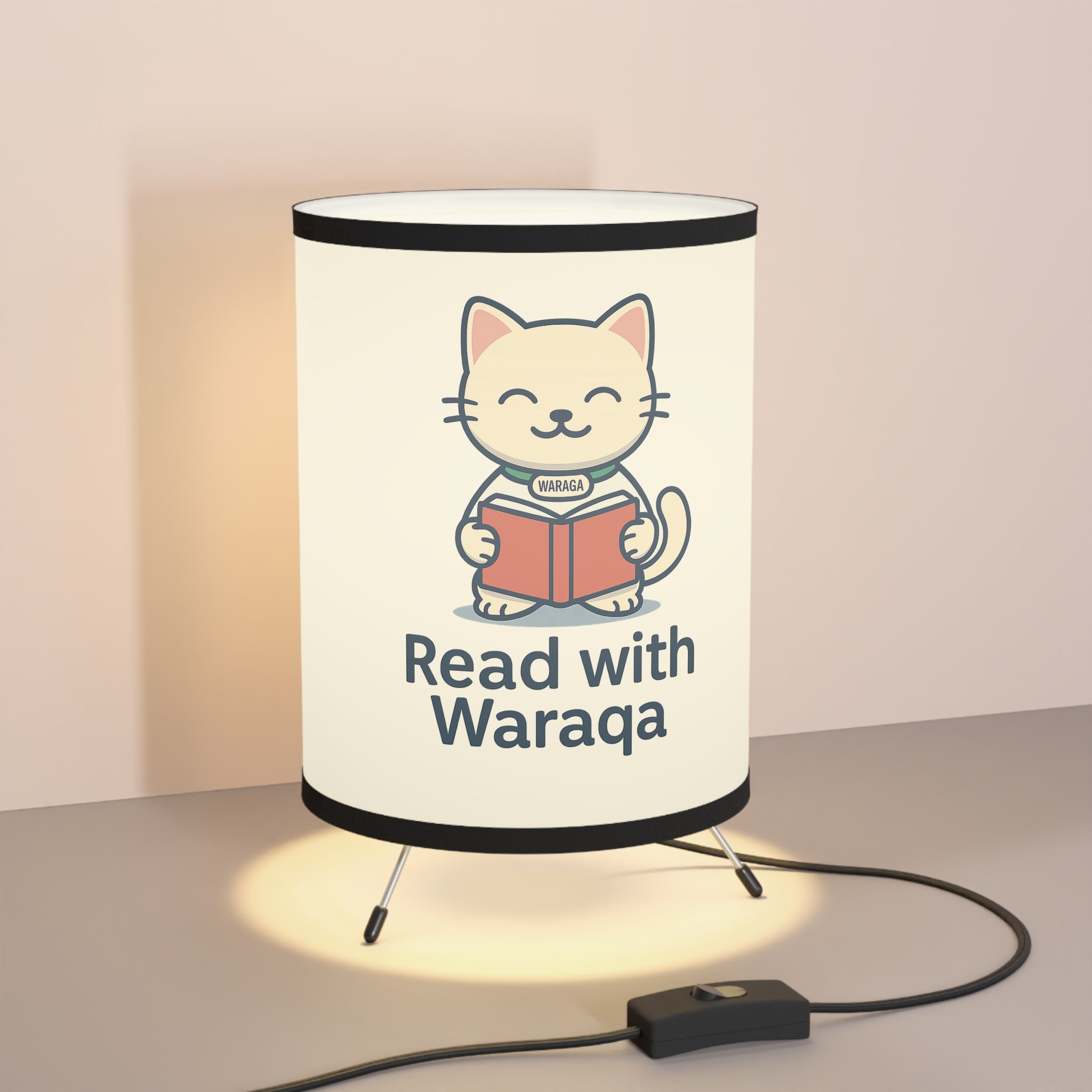 Cute Cat Tripod Lamp – Cozy Bedroom & Kids Room Lighting, Reading Decor Gift | The White Story