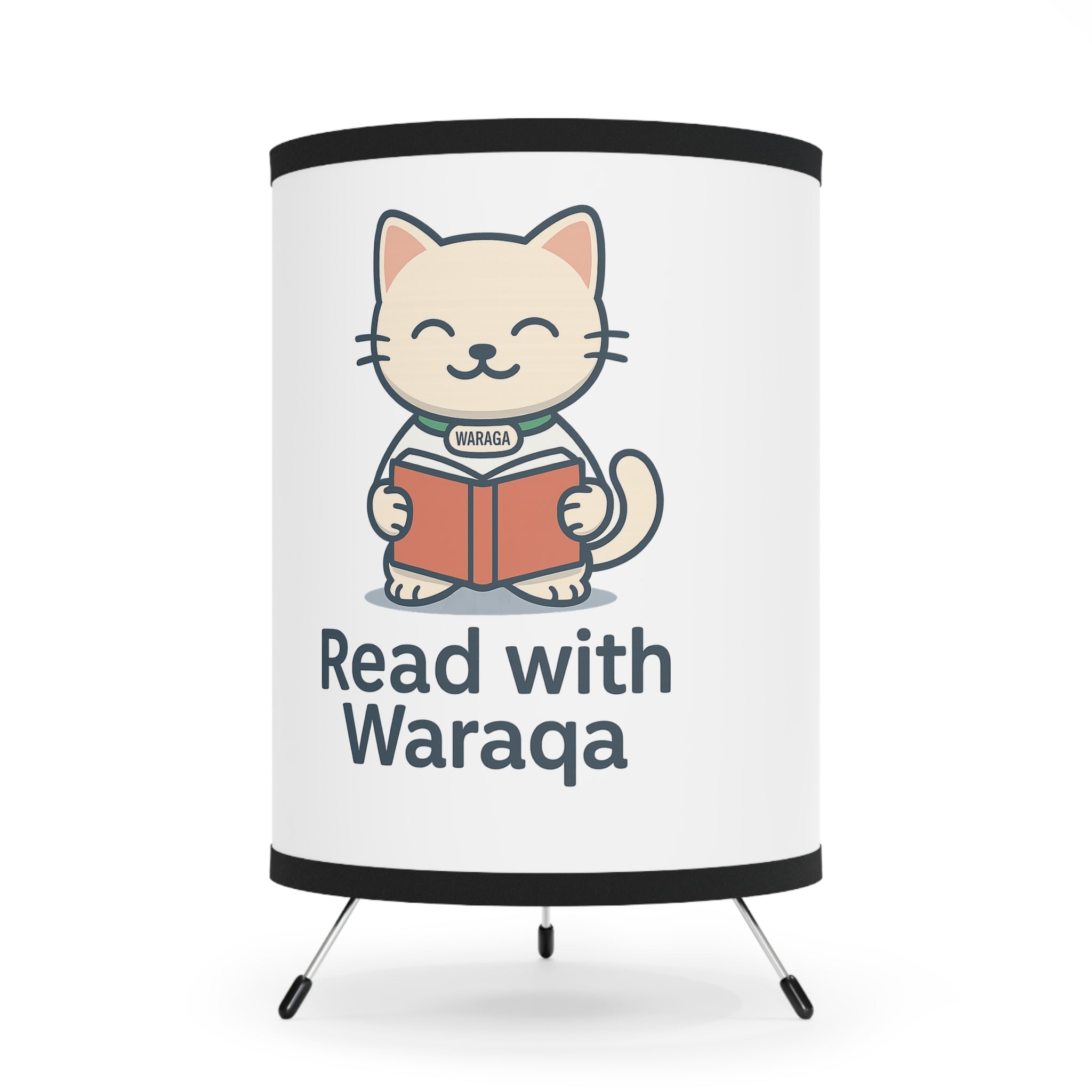 Cute Cat Tripod Lamp – Cozy Bedroom & Kids Room Lighting, Reading Decor Gift | The White Story